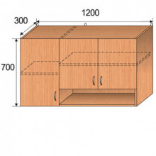 Полка навесная, 1200x300x700мм, ФВ-КПН015 Полка навесная, 1200x300x700мм, ФВ-КПН015