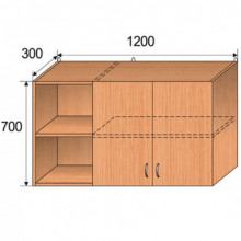 Полка навесная, 1200x300x700мм, ФВ-КПН014 Полка навесная, 1200x300x700мм, ФВ-КПН014