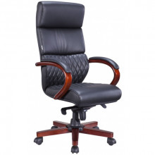 Кресло руководителя President Wood (Президент Вуд) EV-101 W Leather Black Кресло руководителя President Wood (Президент Вуд) EV-101 W Leather Black